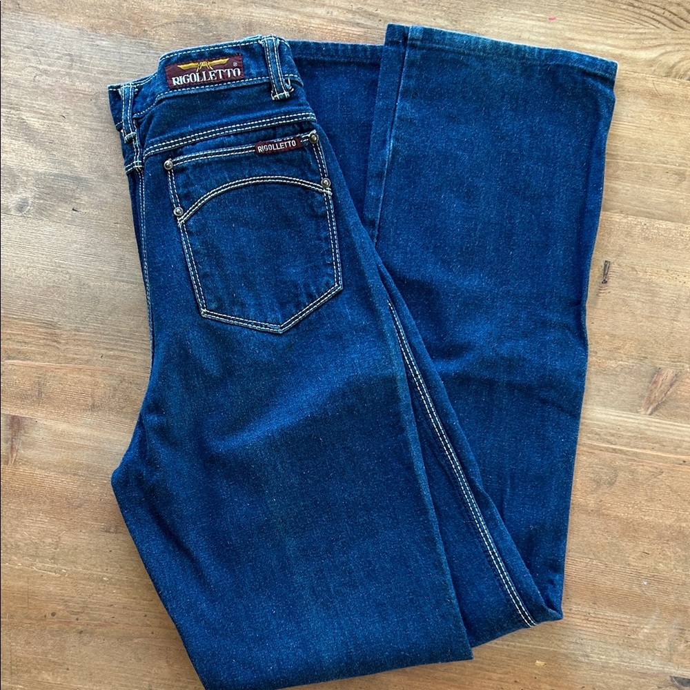 Vintage Rigolletto Women's Dark Blue Jeans Women’s Size 9/10